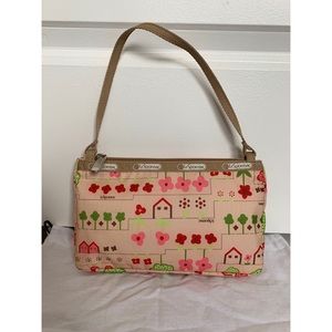 •LESPORTSAC Flower and House Print Purse•